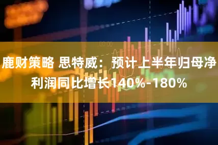 鹿财策略 思特威：预计上半年归母净利润同比增长140%-180%